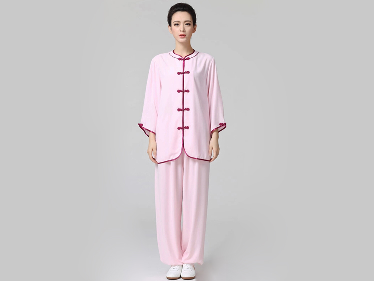 Tai Chi Clothing Half-sleeve Casual Style Pink